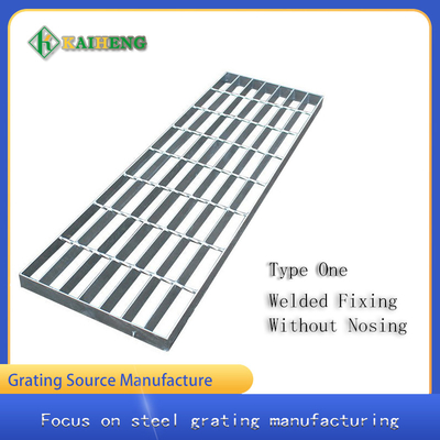30mm Thanh chịu lực Pitch Thép Grate Cầu thang Treads Các bước khoan kim loại