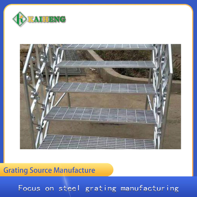 30mm Thanh chịu lực Pitch Thép Grate Cầu thang Treads Các bước khoan kim loại