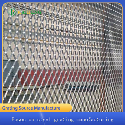 Bức tường bằng thép không gỉ 304 Lưới trang trí bằng thép không gỉ Rèm cửa bằng nhôm hình thoi